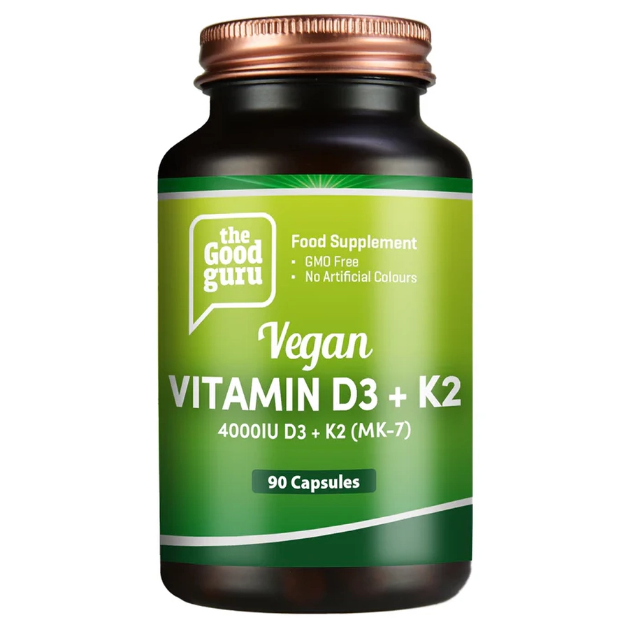 Good Guru Vegan Vitamin D3 4,000IU + K2 (MK7) 90 Capsules